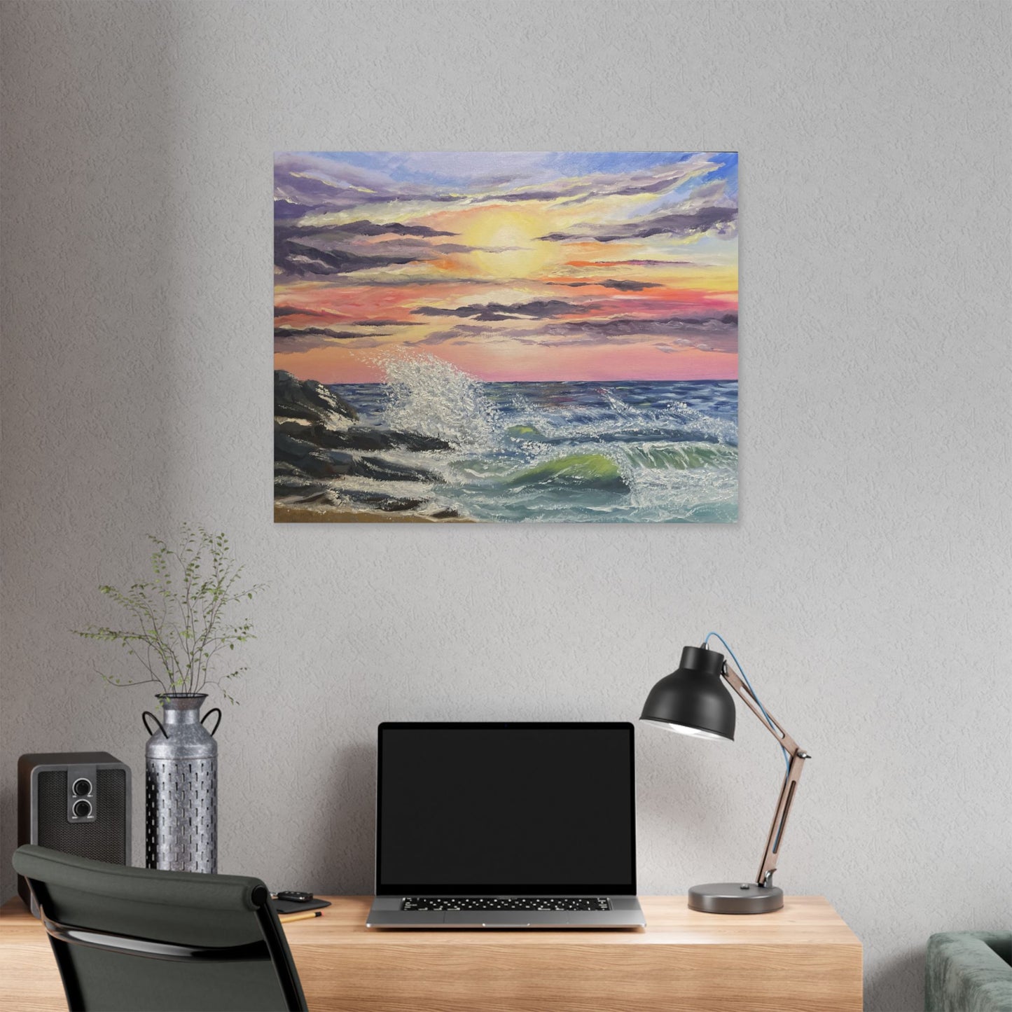 Sunset Beach - Stretched Canvas Print