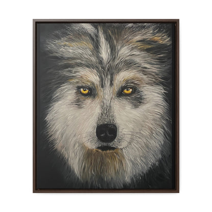 Wolf - Gallery Canvas Wrap with Real Wood Vertical Frame