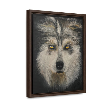 Wolf - Gallery Canvas Wrap with Real Wood Vertical Frame
