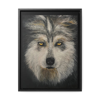 Wolf - Gallery Canvas Wrap with Real Wood Vertical Frame