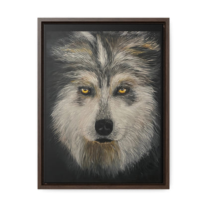 Wolf - Gallery Canvas Wrap with Real Wood Vertical Frame