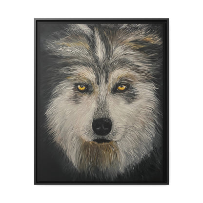 Wolf - Gallery Canvas Wrap with Real Wood Vertical Frame